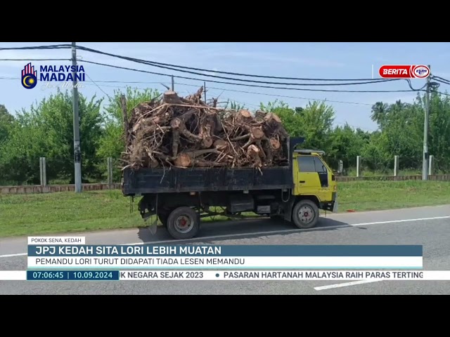 ⁣10 SEPT 2024 - BERITA PAGI- JPJ KEDAH SITA LORI LEBIH MUATAN PEMANDU LORI TURUT DIDAPATI TIADA LESEN