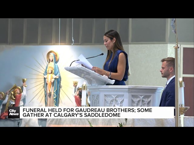 ⁣Funeral held for Gaudreau brothers; some Calgarians gather at Saddledome