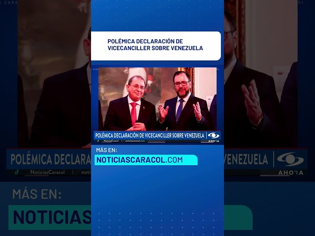 ⁣Polémica declaración de vicecanciller sobre Venezuela