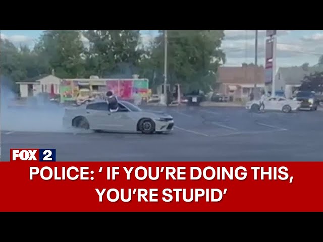 ⁣Police impound car at a wedding after driving stunts, burnouts in Dearborn Heights