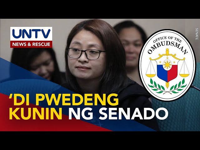 ⁣Kustodiya ni dismissed Mayor Alice Guo, hindi pwedeng kunin ng Senado sa Korte – Ombudsman