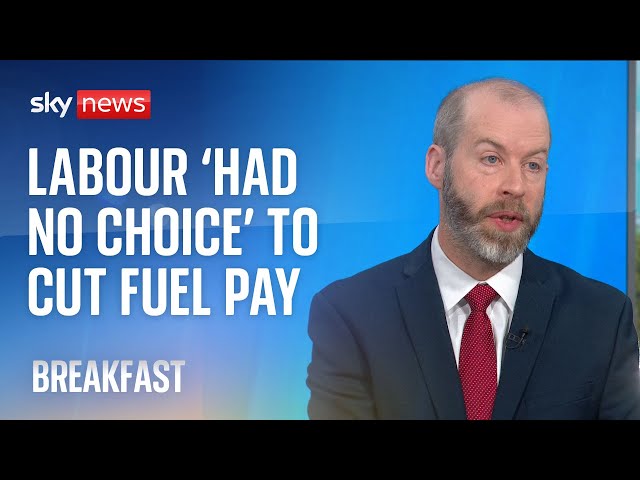 ⁣Labour 'had no choice' but to cut winter fuel payments, minister says