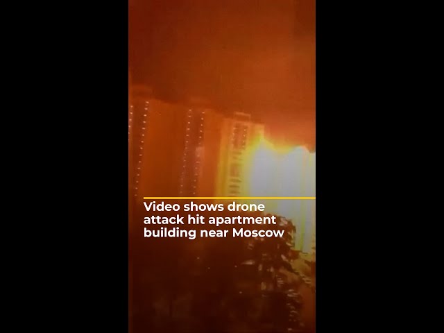 Video shows drone attack hit apartment building in Russia | AJ #shorts