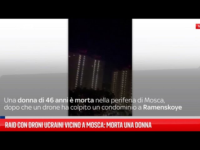 ⁣Droni di Kiev su periferia Mosca: morta una donna