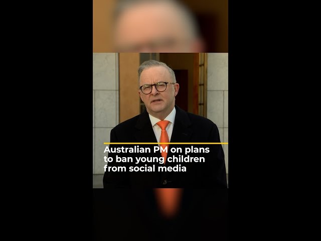 ⁣Australian PM announces plan to ban young children from social media | AJ #shorts