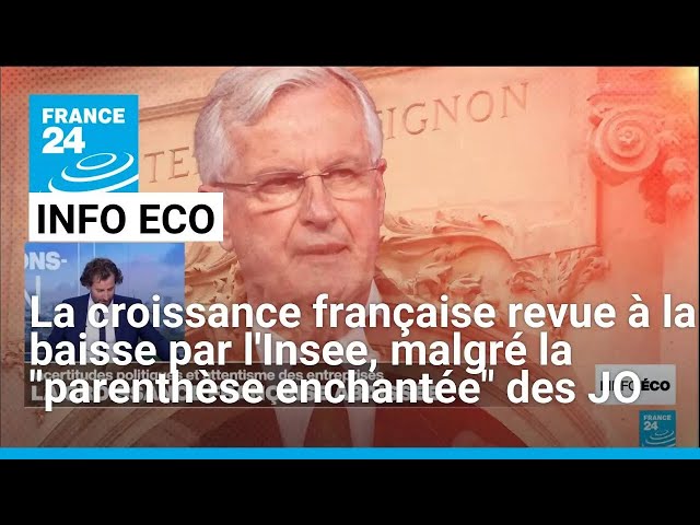 ⁣La croissance française revue à la baisse par l'Insee, malgré la "parenthèse enchantée&quo