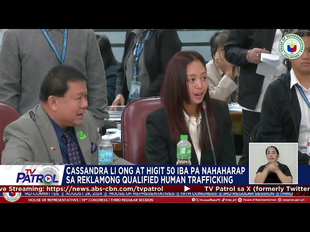 ⁣Cassy Ong, 50 iba pa kinasuhan ng qualified human trafficking