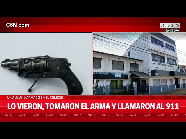 ⁣UN ALUMNO LLEVÓ un ARMA al COLEGIO: las AUTORIDADES TOMARON el REVOLVER y LLAMARON a sus PADRES