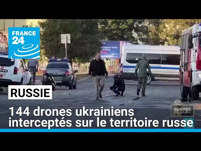 ⁣La Russie dit avoir intercepté 144 drones ukrainiens sur son territoire • FRANCE 24