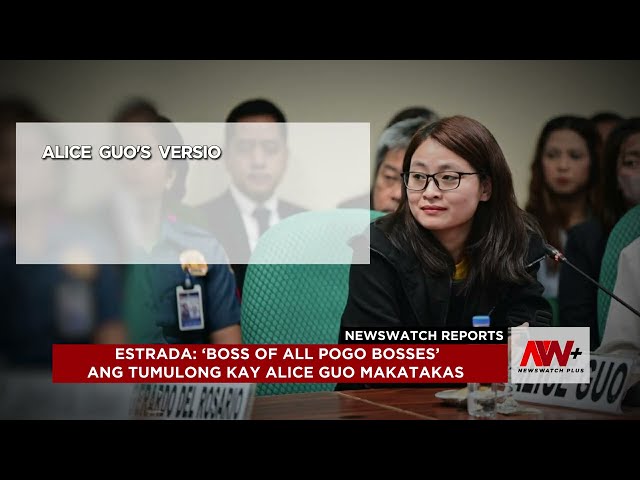 ⁣Estrada: 'Boss of all POGO bosses' ang tumulong kay Alice Guo makatakas | NewsWatch Report