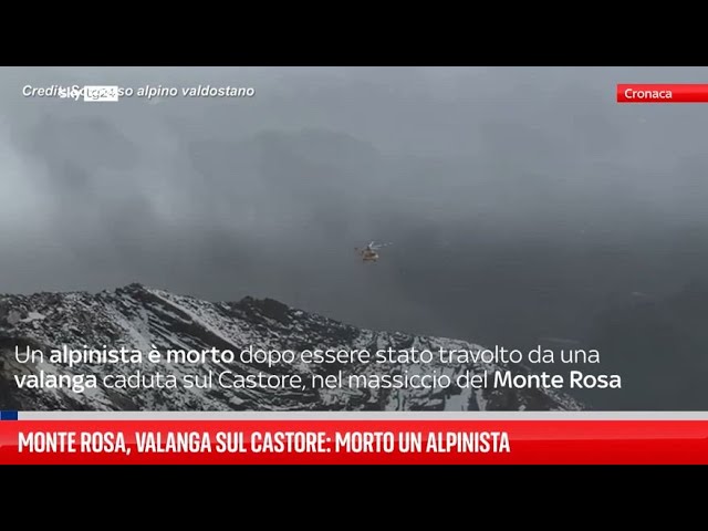 ⁣Valanga sul Monte Rosa: morto un alpinista