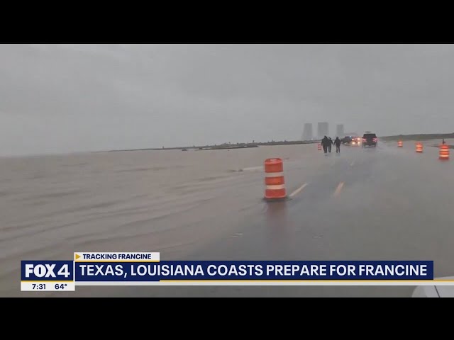 ⁣Texas and Louisiana prepare for Francine