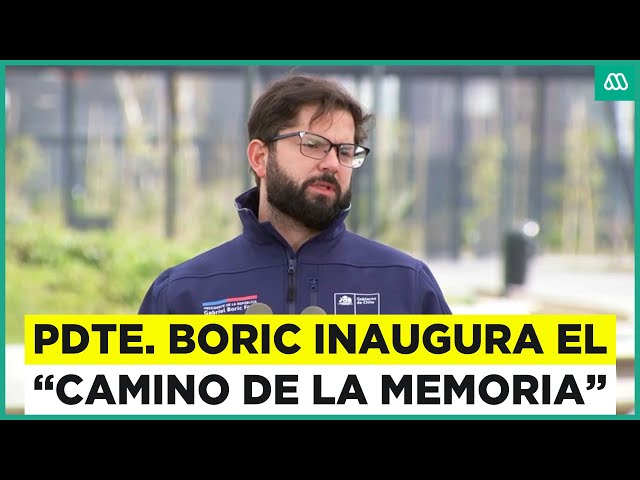 Presidente Boric inaugura el "Camino de la Memoria" en el Parque Estadio Nacional