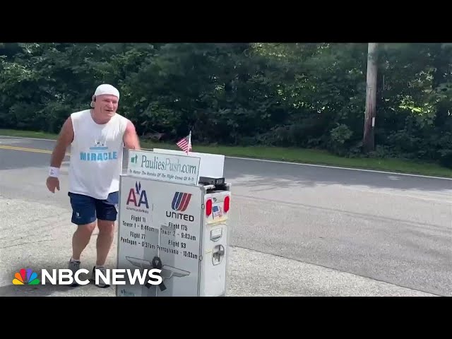 ⁣This former flight attendant uses a beverage cart to honor 9/11 crew members