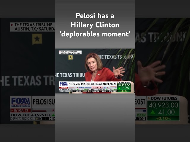 ⁣Nancy Pelosi suggests GOP voters are racist, sexist #shorts