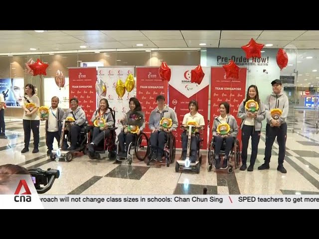 ⁣Singapore's Paralympians return to warm welcome after landmark showing at Paris Games