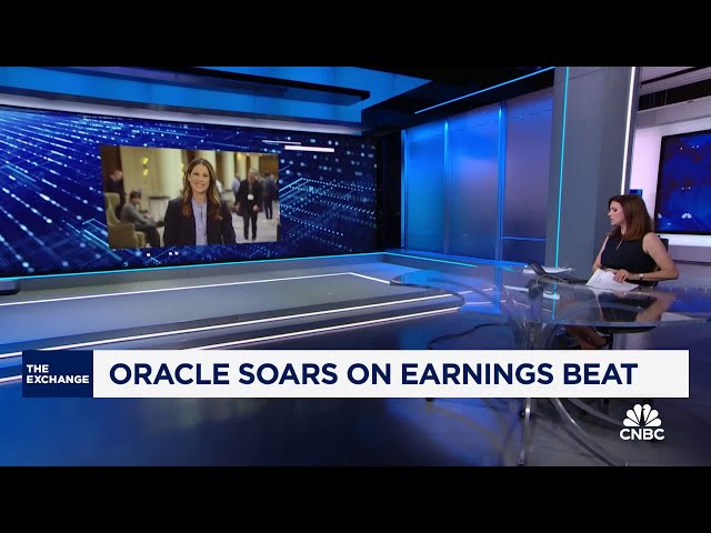 ⁣Oracle stock jumps on AI boom