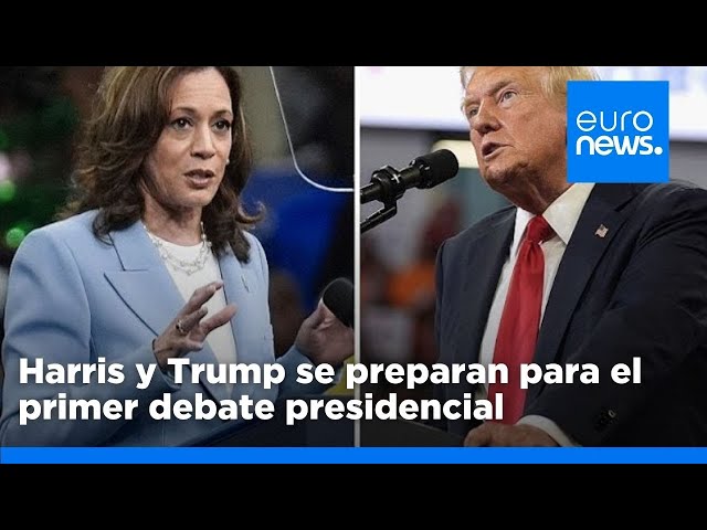 ⁣Harris y Trump se preparan para el primer debate presidencial: "Habrá sorpresas"