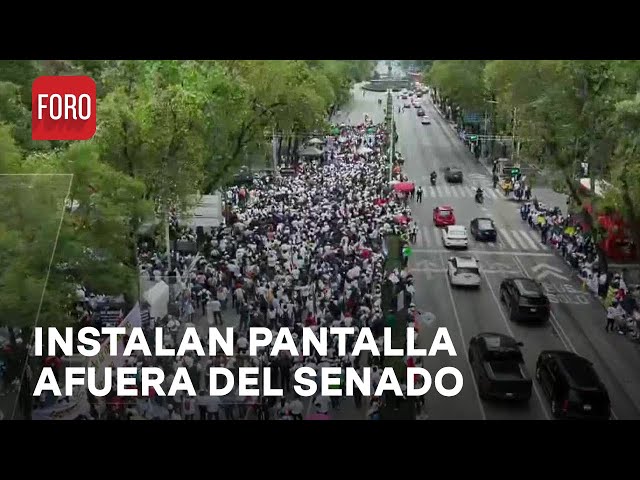 ⁣Manifestantes contra Reforma Judicial cierran lateral de Paseo de la Reforma - Las Noticias