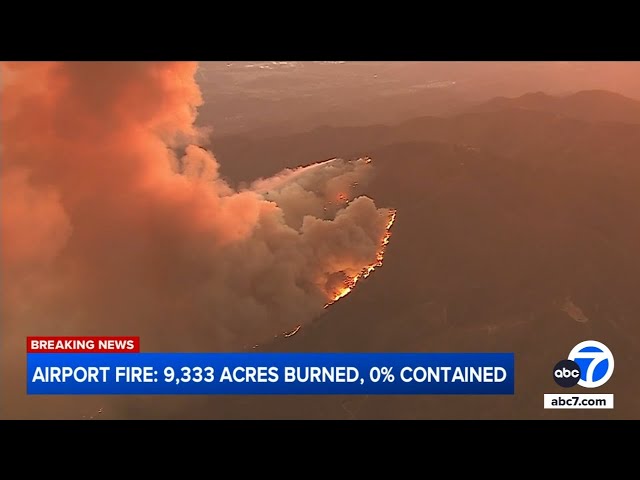 ⁣Trabuco Canyon fire burns more than 9,300 acres; evacs in effect