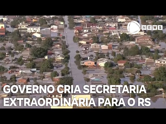 ⁣Governo cria secretaria extraordinária para ações no RS