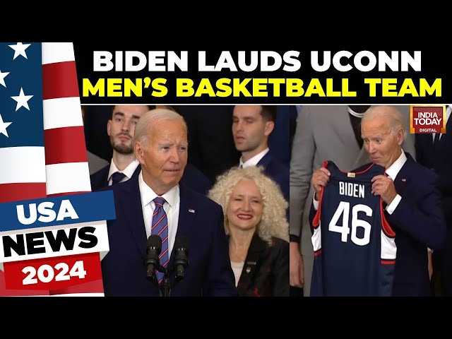 ⁣US President Joe Biden Lauds UConn Men's Basketball Team As NCAA Champs | International News