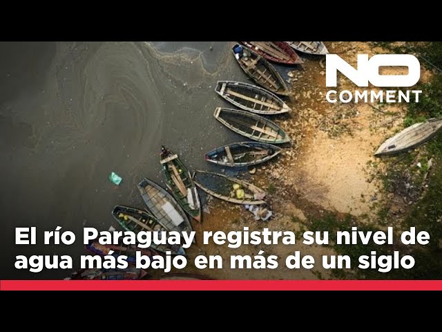 ⁣NO COMMENT: El río Paraguay registra su nivel de agua más bajo en más de un siglo en Asunción