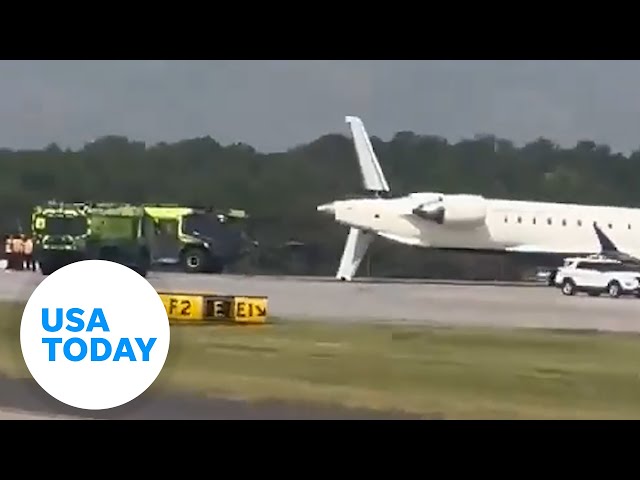 ⁣Delta planes collide on Atlanta airport taxiway | USA TODAY