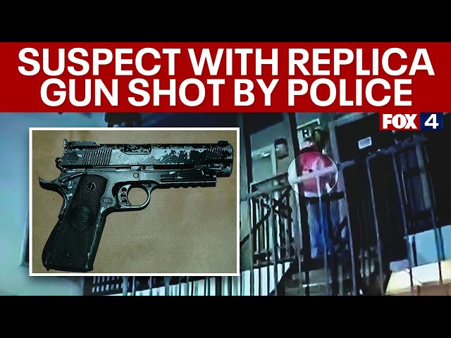 ⁣Dallas police shooting: Suspect with replica handgun killed by officers