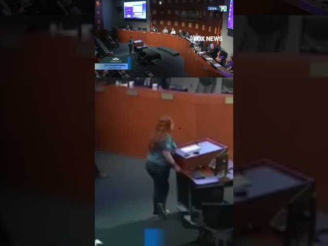 ⁣Woman put in handcuffs at city council meeting