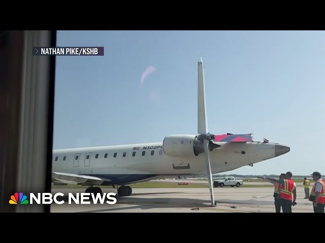 ⁣Two Delta planes collide on taxiway, causing major damage to one of them