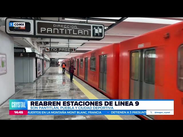 ⁣Reabren estaciones de la Línea 9 del Metro de la CDMX | Noticias con Crystal Mendivil