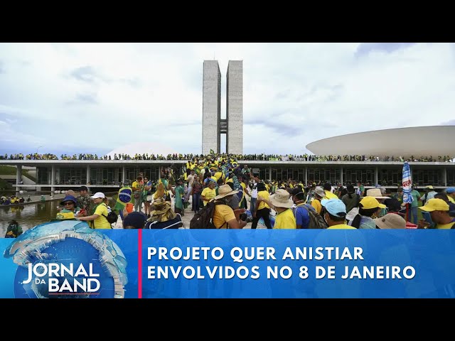 Câmara retoma discussão de projeto deve anistiar envolvidos no atos de 8/1 | Jornal da Band