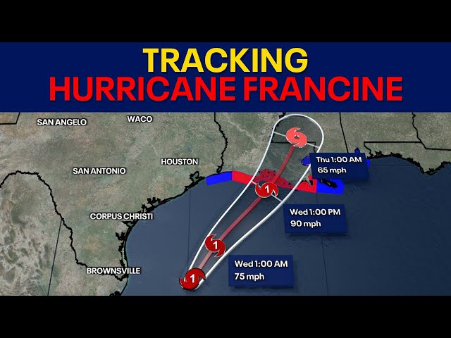 ⁣TRACKING FRANCINE: Tropical storm officials becomes a hurricane - LATEST