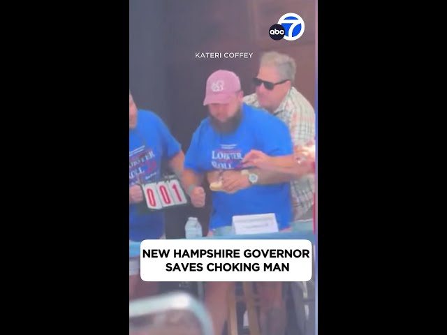 ⁣New Hampshire governor saves choking man