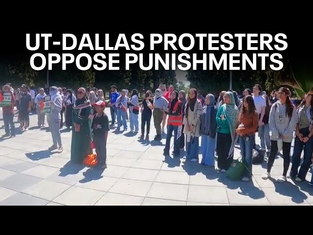 ⁣UT Dallas protesters challenging university's punishments after criminal charges dropped