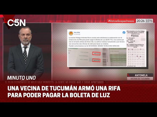 ⁣TUCUMÁN: arman RIFAS para PAGAR la LUZ