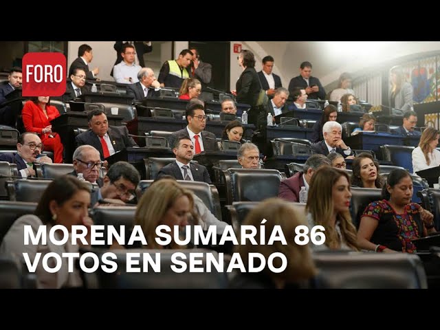 ⁣Morena tendría 86 votos de Senadores; Posibilitaría Reforma Judicial - Las Noticias