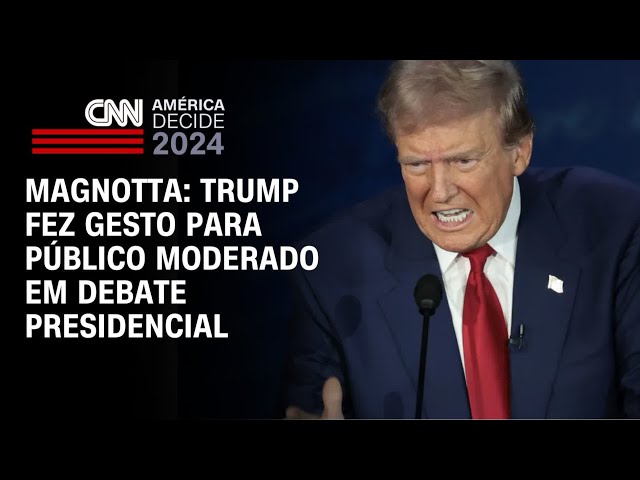 ⁣Magnotta: Trump fez gesto para público moderado em debate presidencial | AMÉRICA DECIDE