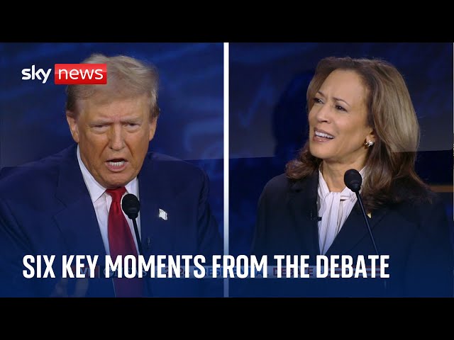 ⁣Trump v Harris: US presidential debate in three minutes