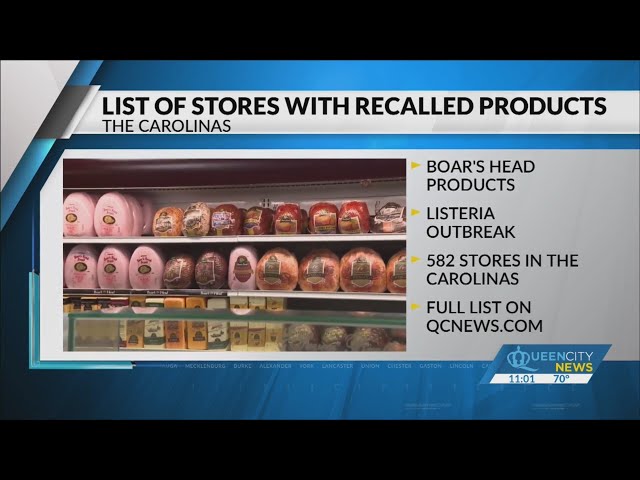 ⁣Hundreds of NC, SC stores carried recalled Boar's Head deli meat