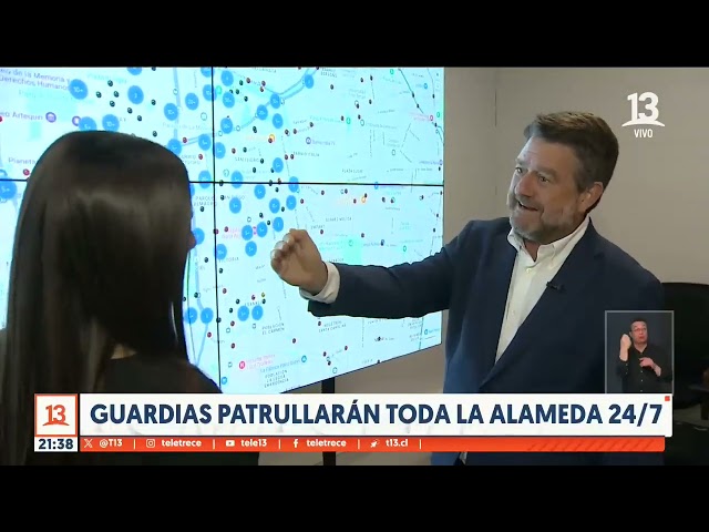 ⁣Guardias patrullarán la Alameda las 24 horas del día para enfrentar la delincuencia