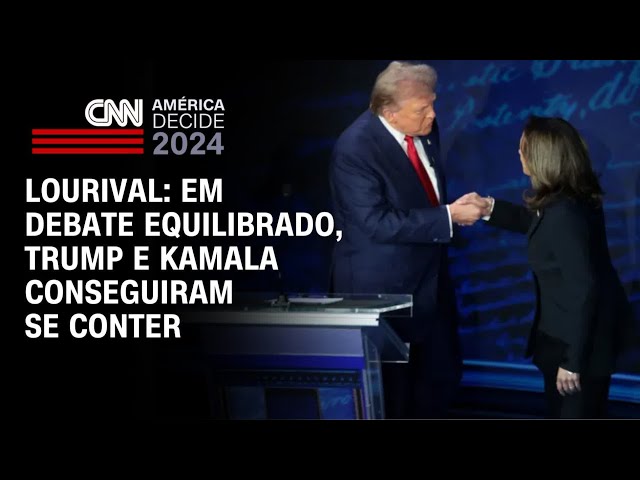 ⁣Lourival: Em debate equilibrado, Trump e Kamala conseguiram se conter | AMÉRICA DECIDE