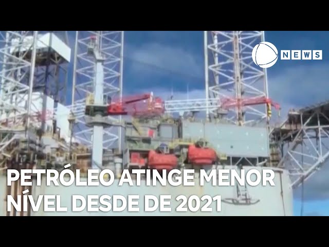 ⁣Petróleo atinge menor nível desde dezembro de 2021