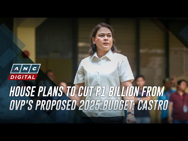 ⁣House plans to cut P1 billion from OVP's proposed 2025 budget: Castro | ANC