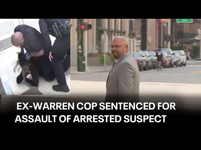 ⁣Ex-Warren police officer sentenced to 1 year in prison for excessive force assault during booking