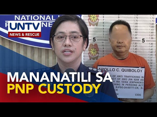 ⁣Apollo Quiboloy at 4 co- accused, mananatili sa PNP facility base sa utos ng Pasig RTC