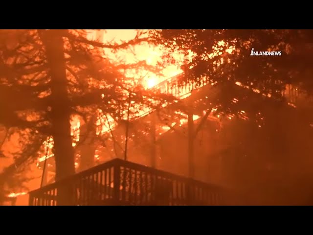 ⁣LIVE: Fire crews battle Bridge Fire as 34,000-acre blaze destroys homes, threatens Wrightwood