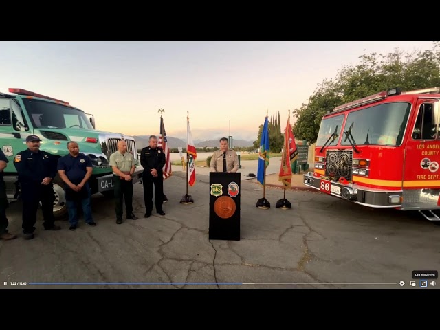 ⁣Live: Cal Fire officials provide an update on the Bridge Fire burning in the Angeles National Forest