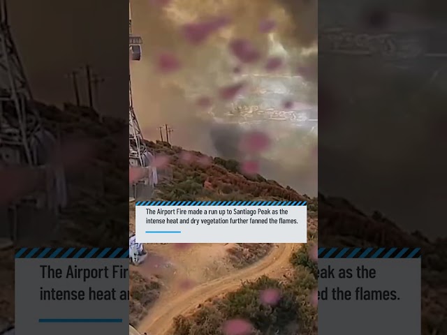 ⁣Time-lapse video of Airport Fire in Trabuco Canyon